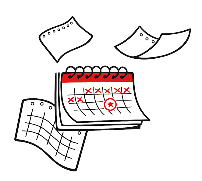 Schedule Penetration Testing Calendar Illustration